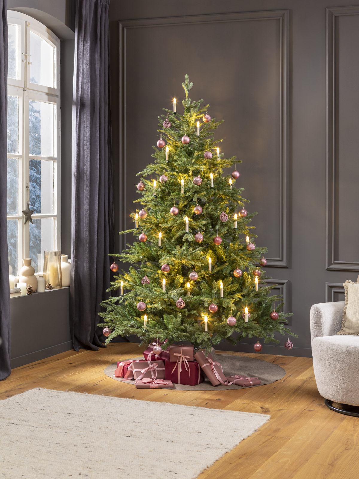 Künstlicher Weihnachtsbaum 120 cm "Grönland" (mit LED Kerzen)